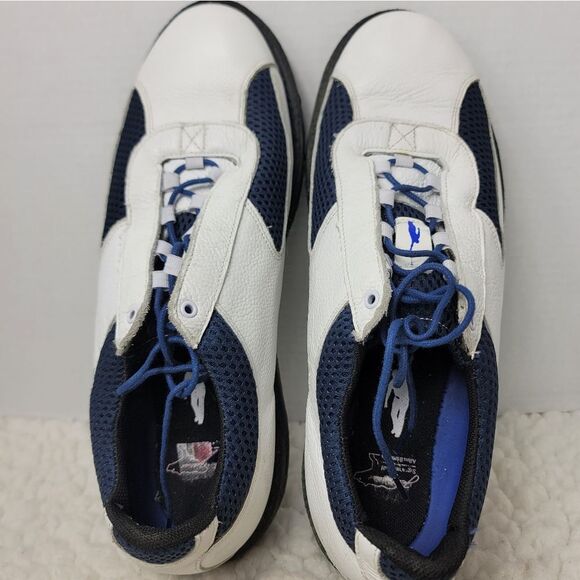 Allen Edmonds Jack Nicklaus Mens Golf Shoes size 11 White Navy Hybrid Spikeless main image 7